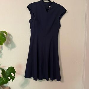 MM LaFleur Navy Blue Wool Dress